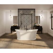 Maax Canada 106389-000-001-000 - Elina 66 x 34 Acrylic Freestanding Center Drain Bathtub in White with White Skirt