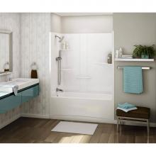 Maax Canada 107001-R-001-001 - Allia 60 in. x 32 in. x 79 in. 1-piece Tub Shower with Whirlpool Right Drain in White