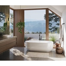 Maax Canada 107834-000-001-000 - Ommu 6732 Acrylic Freestanding Center Drain Bathtub in White