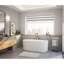 Maax Canada 107829-000-240-000 - Tori Matte 5932 Acrylic Freestanding Center Drain Bathtub in Matte White