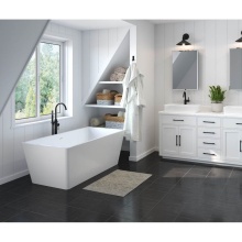 Maax Canada 107513-000-001-000 - Nakuru 67 x 31 Acrylic Freestanding Rectangular Center Drain Bathtub in White