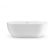 Maax Canada 106879-000-240-000 - Tosca Matte 6732 Acrylic Freestanding Center Drain Bathtub in Matte White with Matte White Skirt
