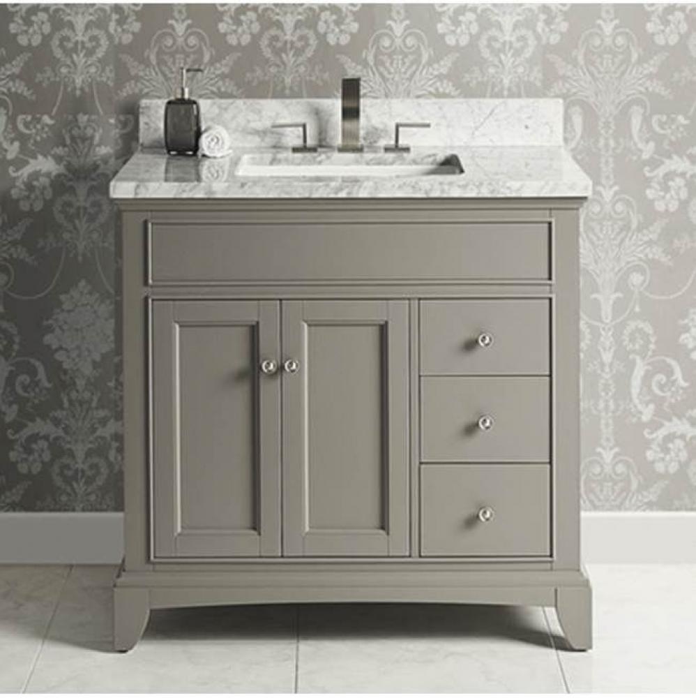 Smithfield 36'' Vanity Drawer-right - Medium Gray