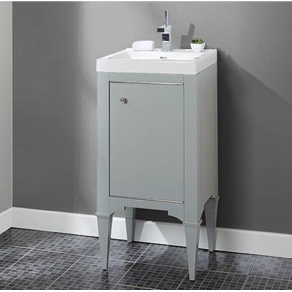 Charlottesville w/Nickel 21x18'' Vanity - Door - Light Gray