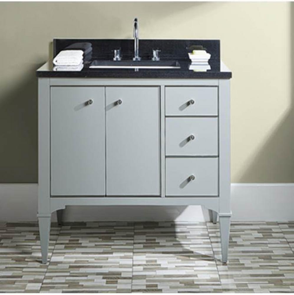 Charlottesville w/Nickel 36'' Vanity Drawer-right - Light