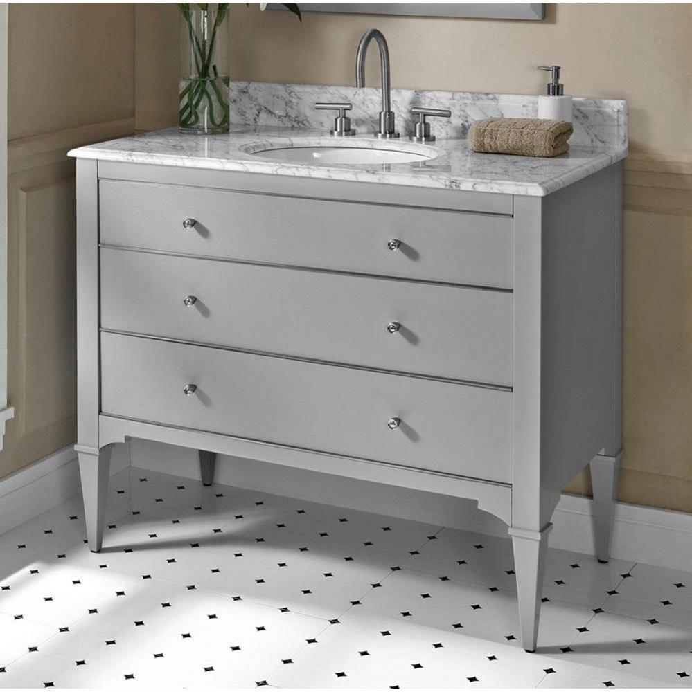 Charlottesville w/Nickel 42'' Vanity - Light Gray