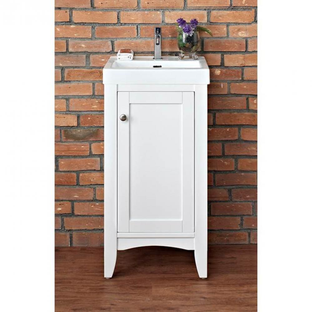 Shaker Americana 18x16'' Vanity - Polar White