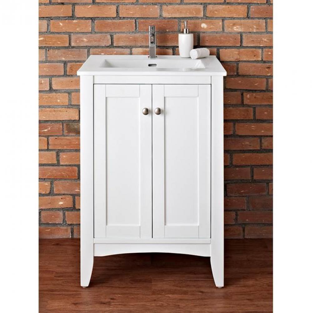Shaker Americana 24'' Vanity - Polar White