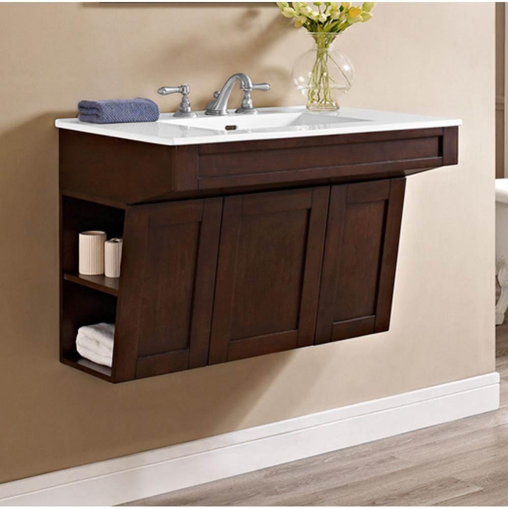 Shaker Americana 36'' Wall Mount Vanity - Habana Cherry