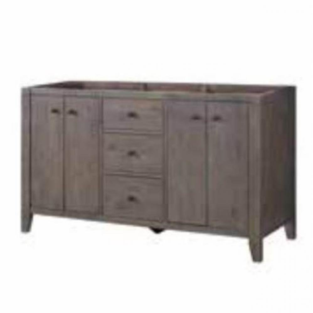 River View 60'' Double Bowl Vanity - Toasted Almond