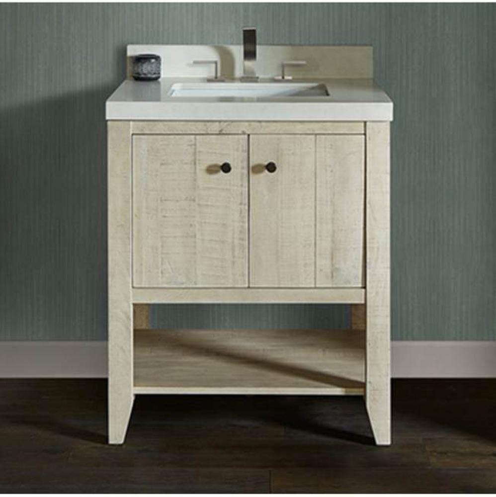 River View 30'' Open Shelf Vanity - Toasted Almond