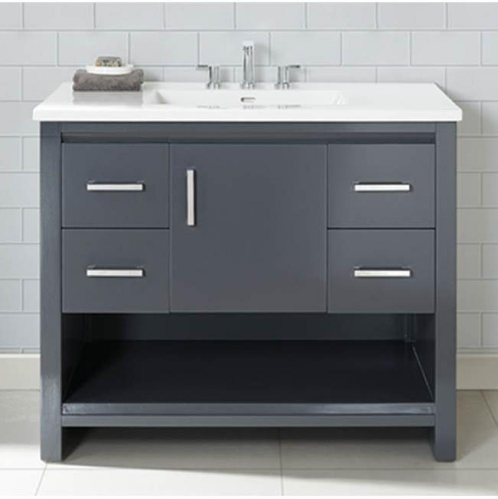 Studio One 42'' Vanity - Glossy Pewter