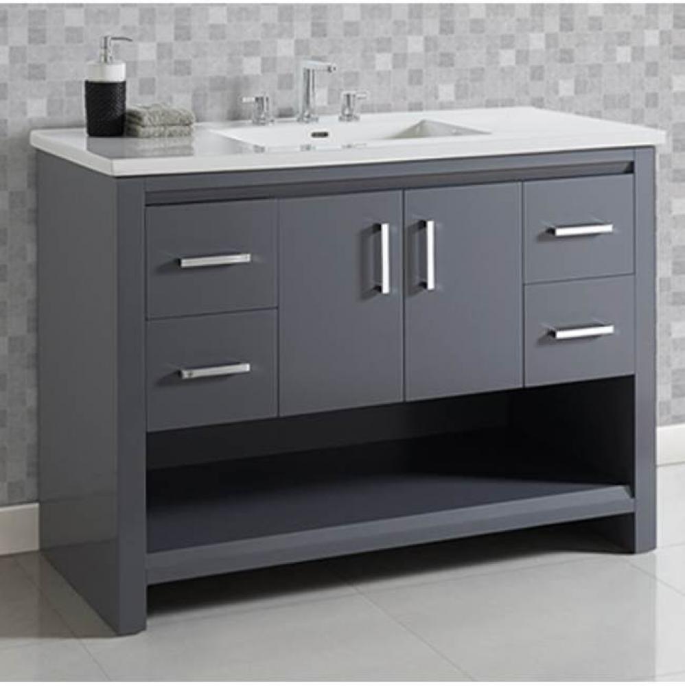 Studio One 48'' Vanity - Glossy Pewter