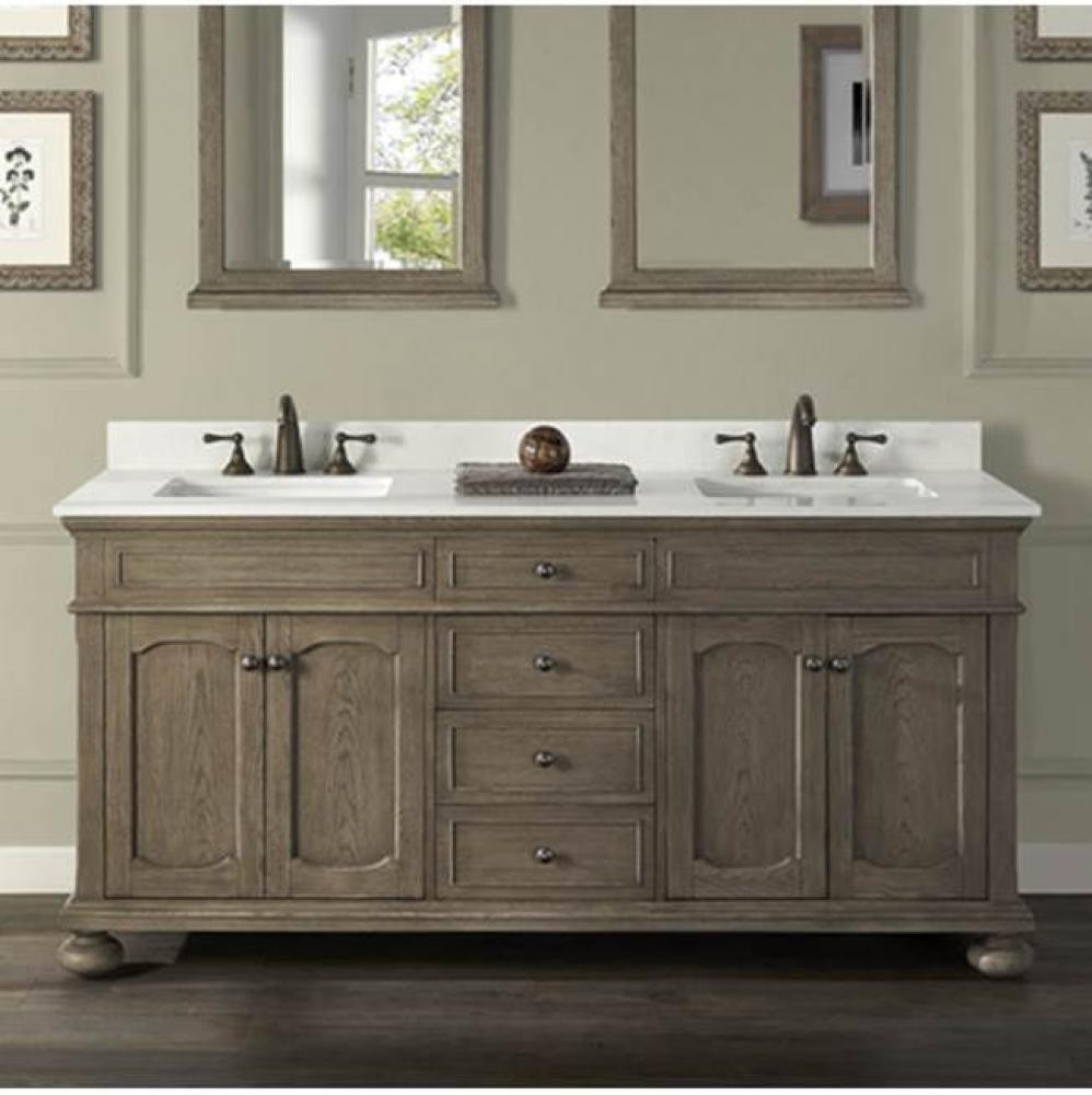 Oakhurst 72'' Double Bowl Vanity - Antique Grey