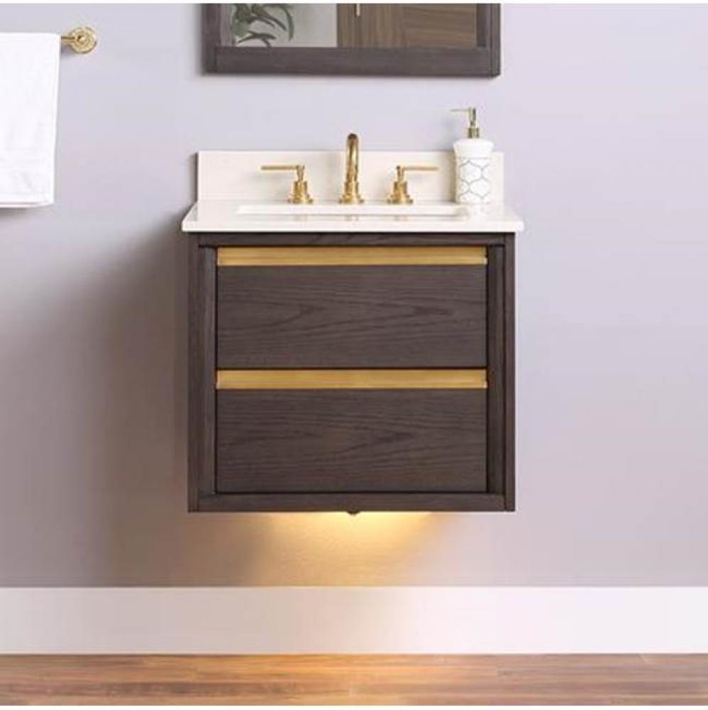Ambassador 24'' Wall Mount Vanity - Burnt Chocolate