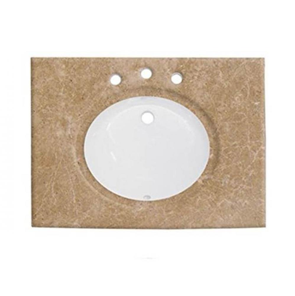 (3/4'') 31'' Emperador Lite (EL) Marble Top - 8''