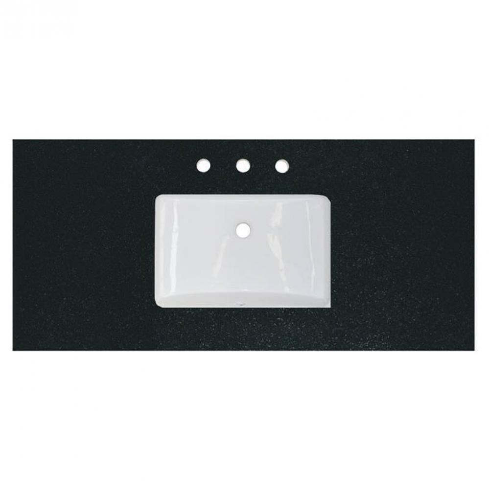 3cm (1-1/4'') 48'' Black Absolute (BA) Granite Top - 8''