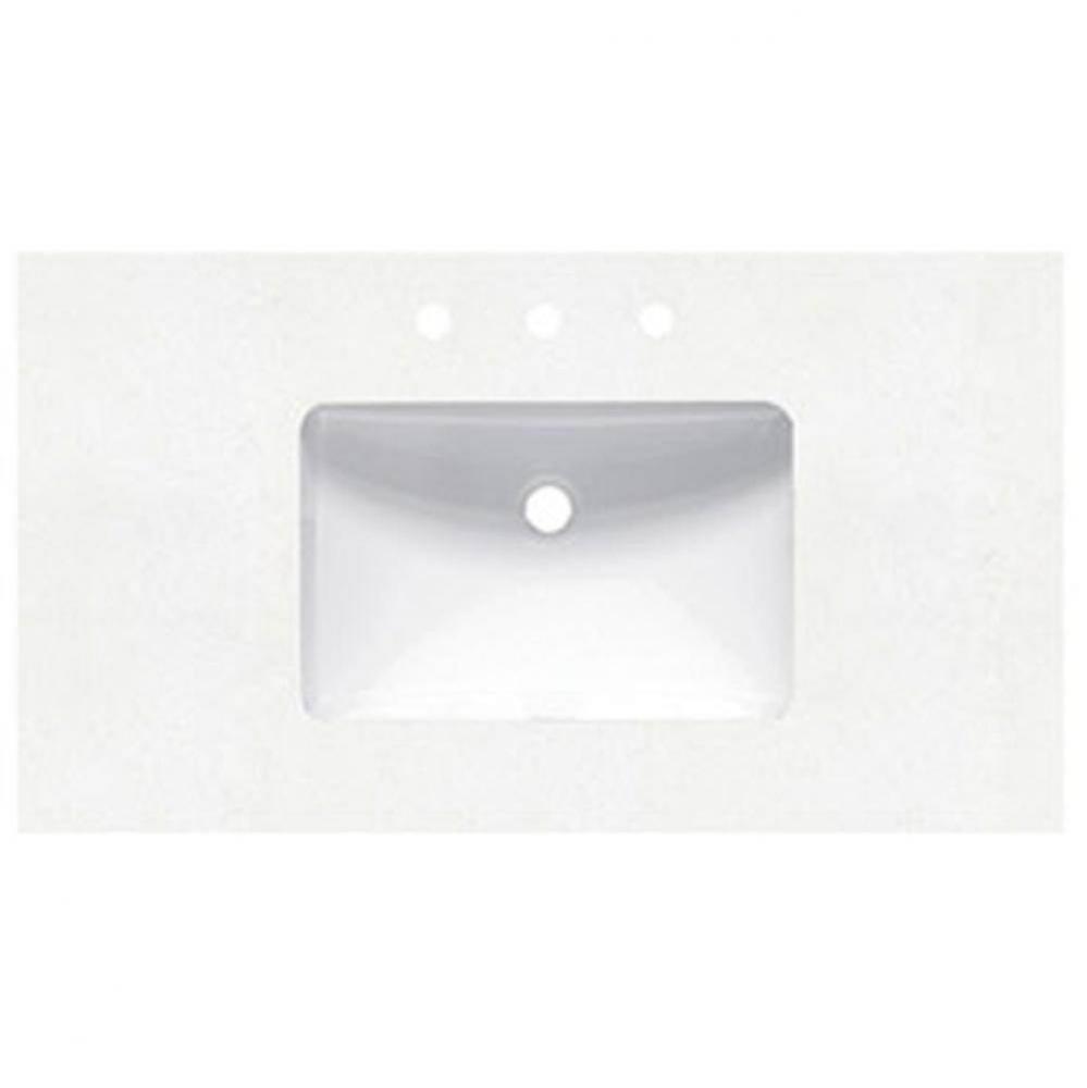 2inch - 36'' Blizzard (BZ) Quartz Top - 8'' widespread