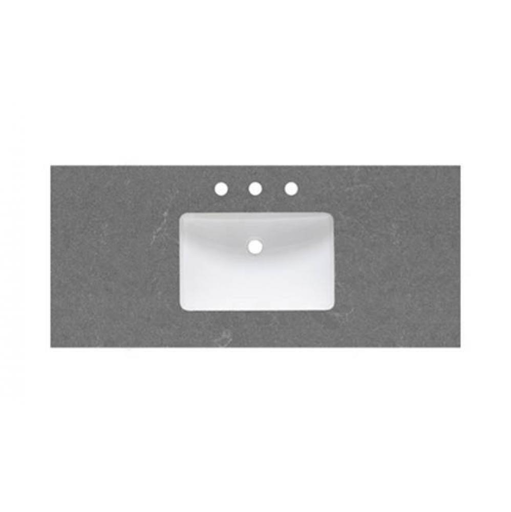 2cm (3/4'') 49'' Spectre Gray (SG) Quartz Top - 8'' widespread