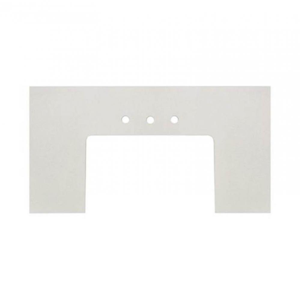 3cm (1-1/4'') 37.5x23'' Blizzard (BZ) Quartz Farmhouse Top - 8'' wid