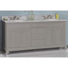 Fairmont Designs Canada 1504-V7221D - Smithfield 72'' Double Bowl Vanity - Medium Gray