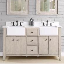 Fairmont Designs Canada 1515-FV60DA - River View 60'' Double bowl Farmhouse Vanity - Toasted Almond