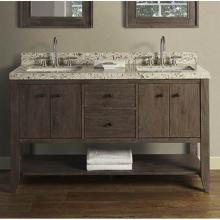 Fairmont Designs Canada 1516-VH6021D - River View 60'' Double Bowl Open Shelf Vanity - Coffee Bean
