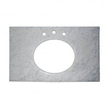 Fairmont Designs Canada T-3722WC - 2cm (3/4'') 37'' White Carrera (WC) Marble Top - 8'' widespread