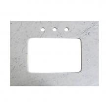 Fairmont Designs Canada T3-S3022WC - 3cm (1-1/4'') 30'' White Carrera (WC) Marble Top - 8''