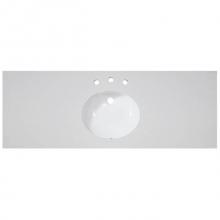 Fairmont Designs Canada TQ-R6122EG8 - 2cm (3/4'') 61'' Single Bowl Eggshell (EG) Quartz Top - 8'' widespre