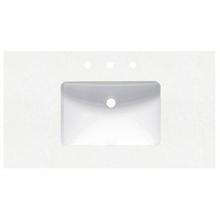 Fairmont Designs Canada TQ-S3622BZ8 - 2inch - 36'' Blizzard (BZ) Quartz Top - 8'' widespread