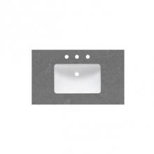Fairmont Designs Canada TQ-S3622SG8 - 2inch - 36'' Spectre Grey (SG) Quartz Top - 8'' widespread