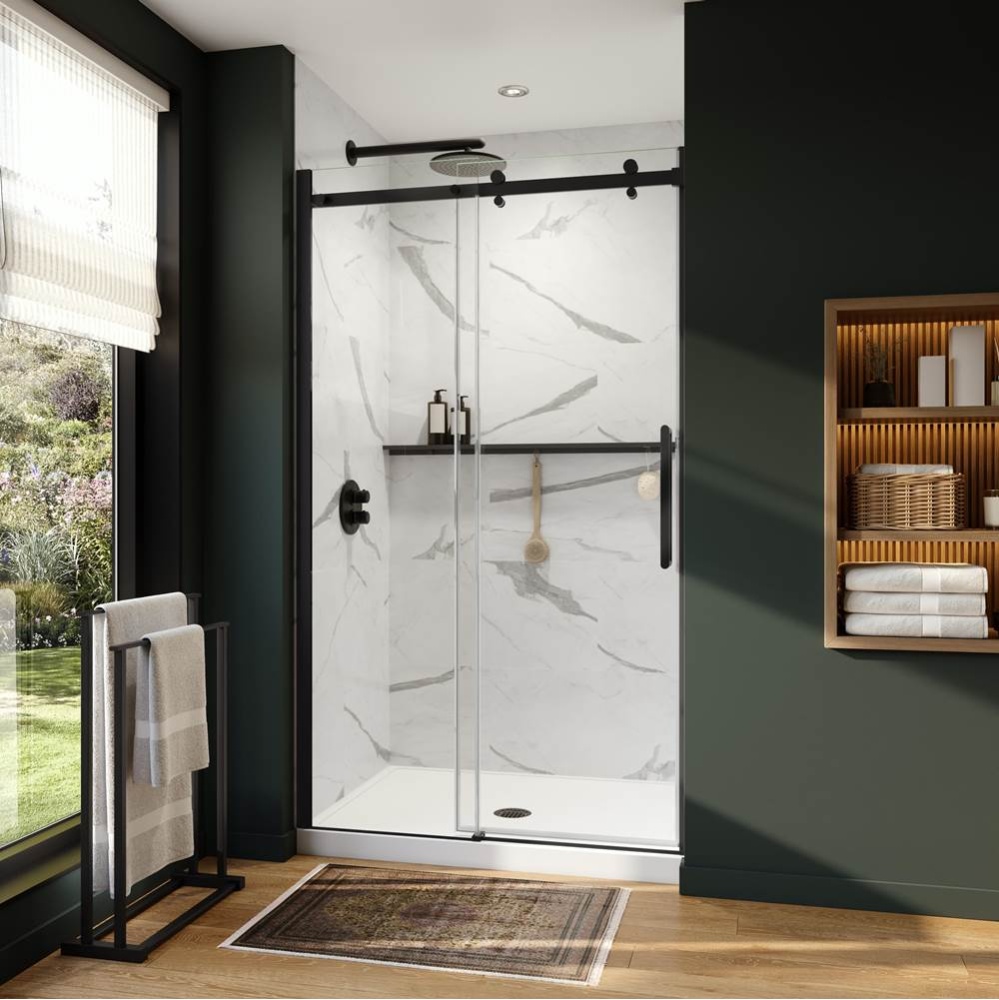 Axion 44 1/2-47 x 78 3/4 in. 8mm Sliding Shower Door for Alcove Installation with Clear glass in M
