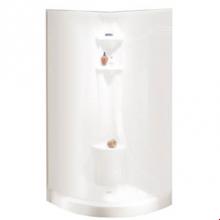 Neptune Entrepreneur Canada 220165-000-001-003 - Hera 3636 Neo-Round Acrylic Corner Two-Piece Shower with Center Drain in White