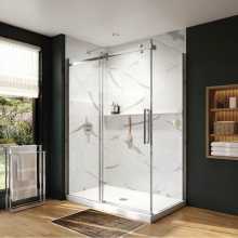 Neptune Entrepreneur Canada 220298-900-084-000 - Axion 60 x 32 x 78 3/4 in. 8mm Sliding Shower Door for Corner Installation with Clear glass in Chr