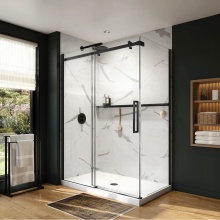 Neptune Entrepreneur Canada 220298-900-340-000 - Axion 60 x 32 x 78 3/4 in. 8mm Sliding Shower Door for Corner Installation with Clear glass in Mat