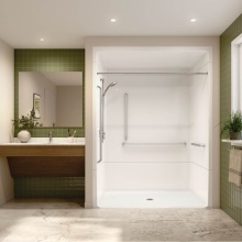 Neptune Entrepreneur Canada 220401-000-001-207 - Banff BFS-6036A - CSA Compliant Acrylic Alcove Center Drain Vertical Threshold Three-Piece Shower