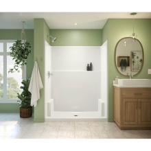 Neptune Entrepreneur Canada 220431-000-002-225 - Galatea SH6036X AFR AcrylX™ Alcove Center Drain One-Piece Shower in White