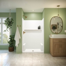 Neptune Entrepreneur Canada 220362-000-002-220 - Galatea SH4834 AcrylX™ Alcove Center Drain One-piece Shower in White