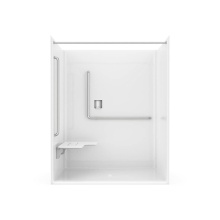 Neptune Entrepreneur Canada 220377-000-002-214 - Banff BFS-6036F - NBC Compliant AcrylX™ Alcove Center Drain Shower in White with Right Rectangul