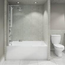 Neptune Entrepreneur Canada 220191-131-001 JG/LS - PIA bathtub 30x60 with Tiling Flange and Skirt, Left drain, Whirlpool/ PIA3060 BJG CA