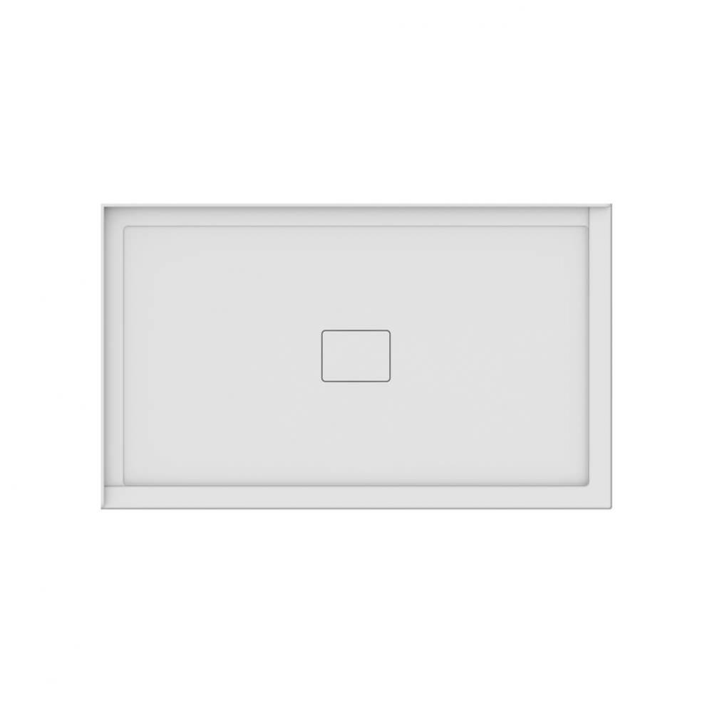 Rouge Shower Base 36X60, Central Drain, With Left Tiling Flange 2 Sides, 60'' Opening, W