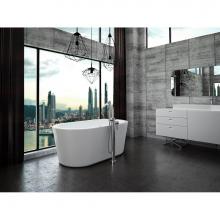 Neptune Rouge Canada 15.21812.060015.10 - Freestanding One Piece Amaze 32X60, Oval, Rouge-Air, Chrome Drain, White
