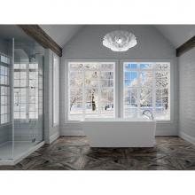 Neptune Rouge Canada 15.21910.000015.10 - Freestanding One Piece Lauzanne 30X60, Rouge-Air, Chrome Drain, White