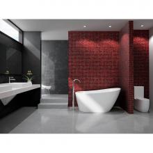 Neptune Rouge Canada 15.20012.000020.10 - Freestanding One Piece Malaga 32X60, Mass-Air, Chrome Drain, White