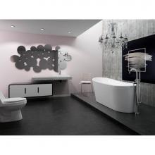 Neptune Rouge Canada 15.20122.000015.10 - Freestanding One Piece Paris 32X66, Rouge-Air, Chrome Drain, White