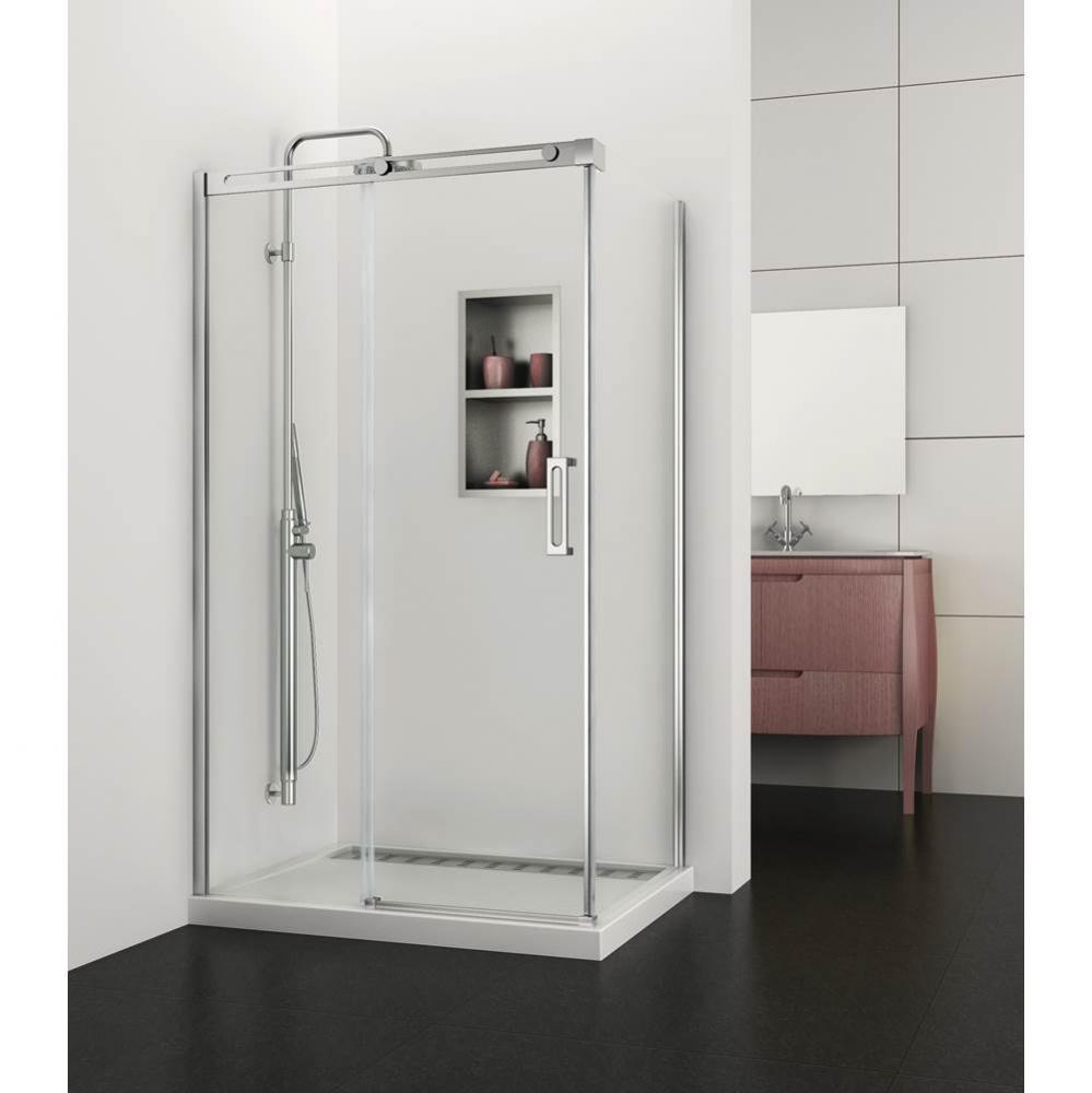 Zazeri 60 straight shower door + Zazeri 36  straight return panel