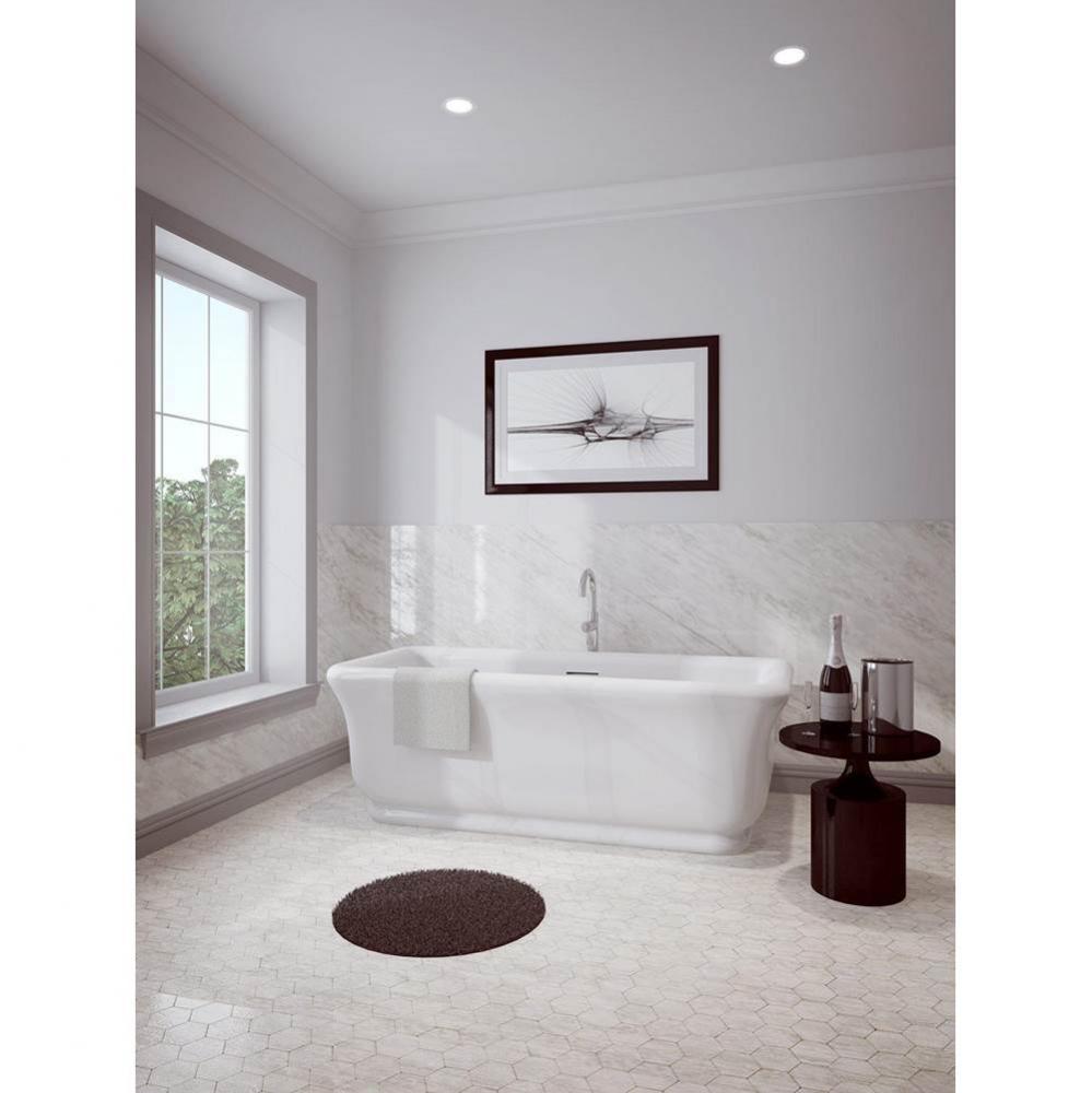 Merit Freestanding Tub White 60 X 33 1/2 X 25 Chrome