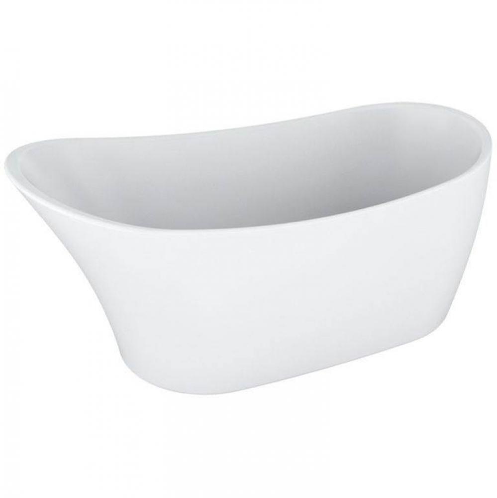 Asteria white tub 65'' x 28 3/4'' x 31 1/2'' with ch waste & ove