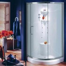 Zitta Canada DBL3636NRDG21 - Bellini 36x36 chrome clear round corner shower door left side